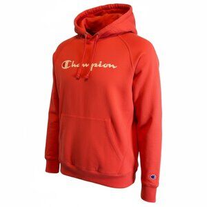 Champion Women's Powerblend Pullover Hoodie Bold Orange Pullover Hoodie Large